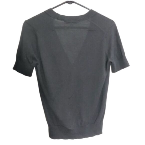 Ann Taylor LOFT Black Short Sleeve Button Cardigan — Size SP - Picture 3 of 5